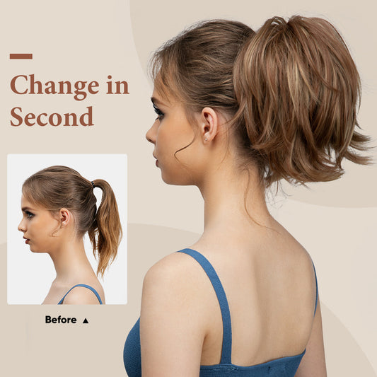 Effortless Synthetic Claw Clip Ponytail Hair Extension: Instant Volume & Style