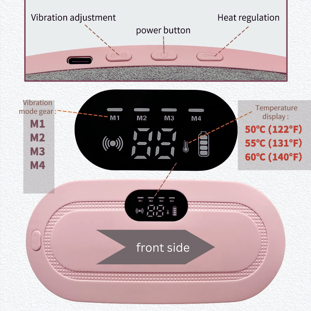 Period Cramp Relief Massager & Heating Pad (1 YEAR WARRANTY)