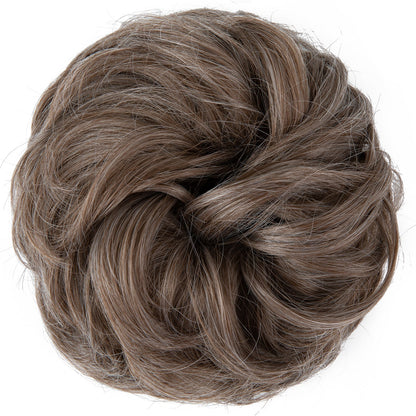 Effortless Synthetic Bun Hairpiece: Messy Donut Chignon Wig for Instant Volume