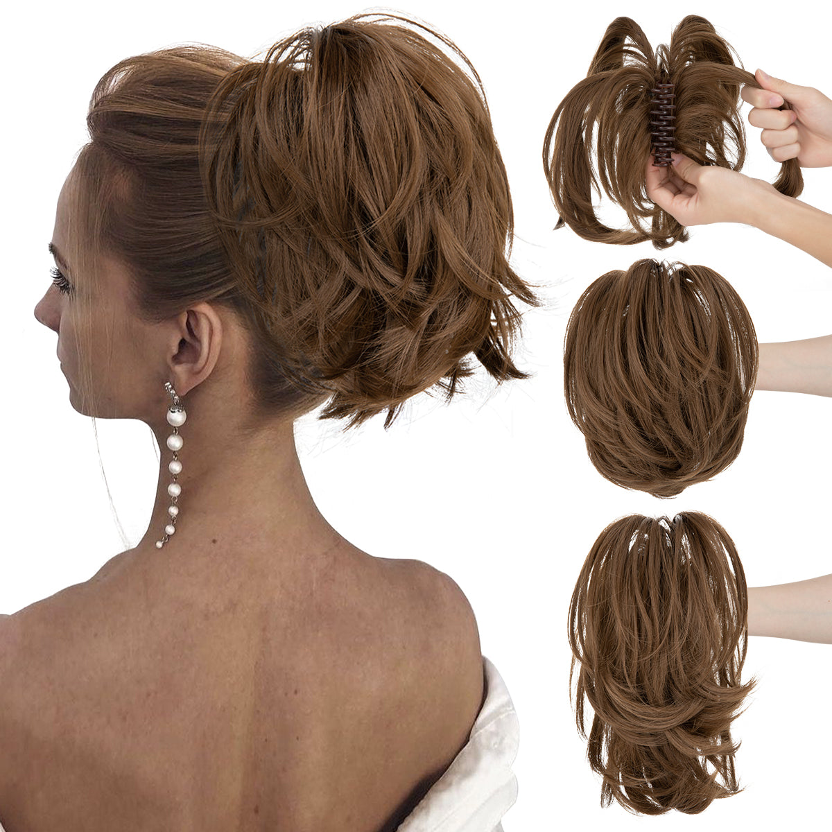 Effortless Synthetic Claw Clip Ponytail Hair Extension: Instant Volume & Style