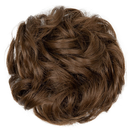 Effortless Synthetic Bun Hairpiece: Messy Donut Chignon Wig for Instant Volume
