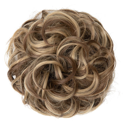 Effortless Synthetic Bun Hairpiece: Messy Donut Chignon Wig for Instant Volume