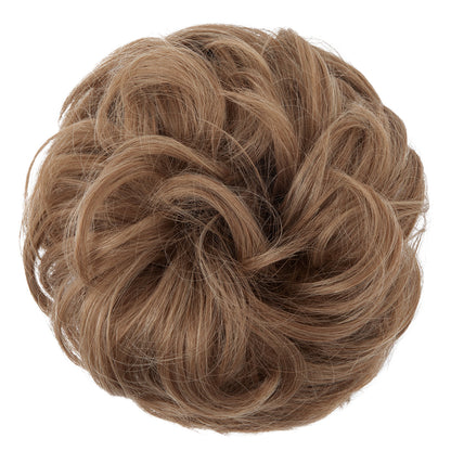 Effortless Synthetic Bun Hairpiece: Messy Donut Chignon Wig for Instant Volume