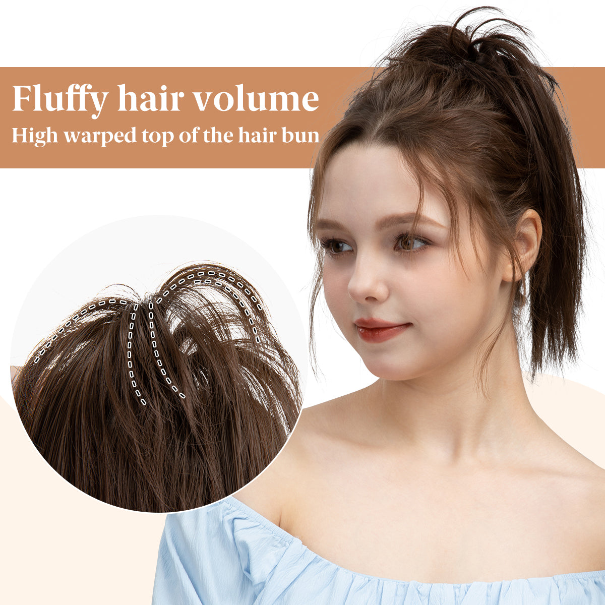 Effortless Synthetic Band Bun Hairpiece: Instant Elegant Updo for Women