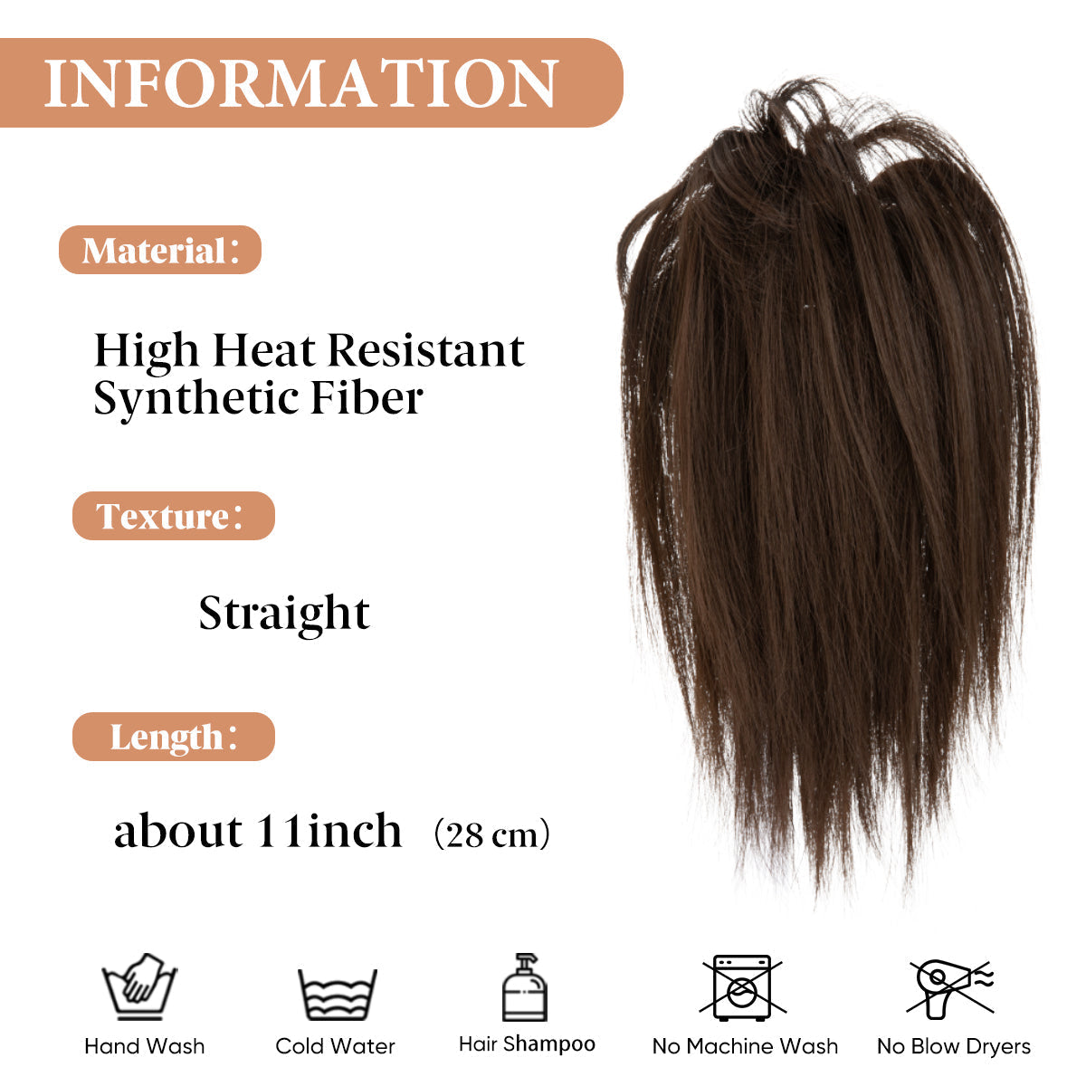 Effortless Synthetic Band Bun Hairpiece: Instant Elegant Updo for Women