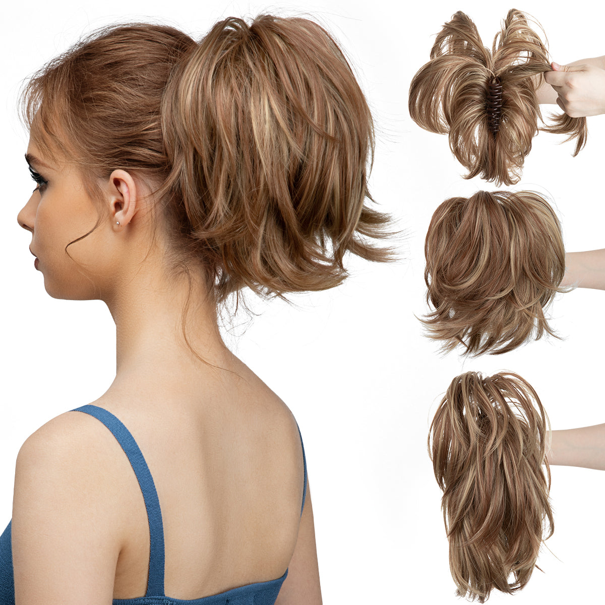 Effortless Synthetic Claw Clip Ponytail Hair Extension: Instant Volume & Style