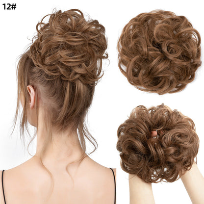 Effortless Synthetic Bun Hairpiece: Messy Donut Chignon Wig for Instant Volume