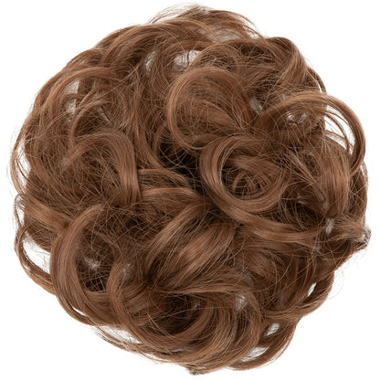 Effortless Synthetic Bun Hairpiece: Messy Donut Chignon Wig for Instant Volume