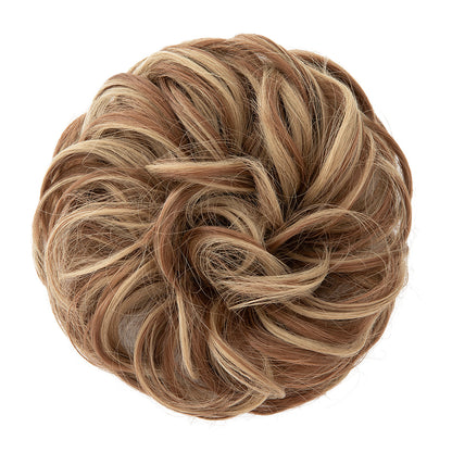Effortless Synthetic Bun Hairpiece: Messy Donut Chignon Wig for Instant Volume