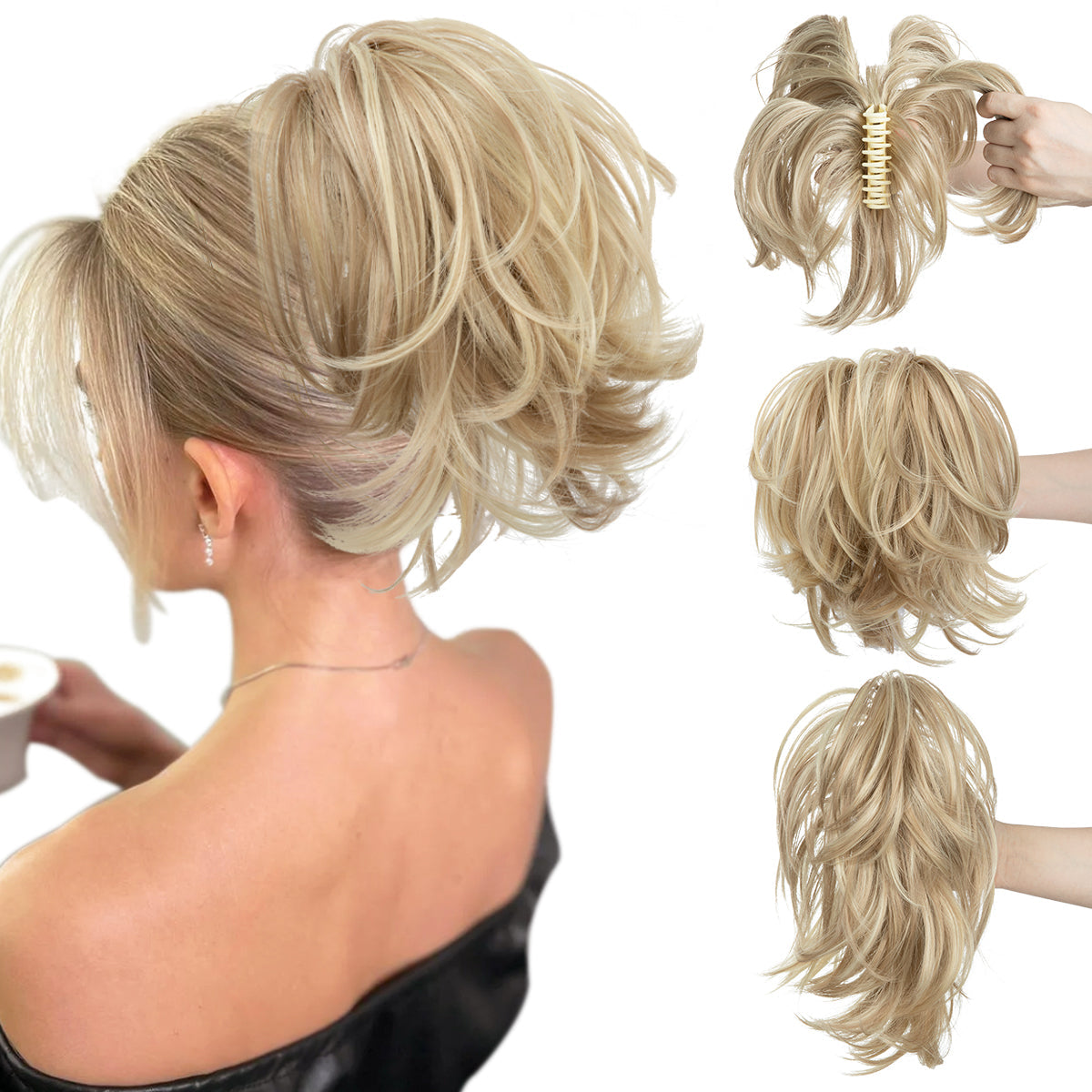 Effortless Synthetic Claw Clip Ponytail Hair Extension: Instant Volume & Style