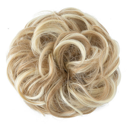 Effortless Synthetic Bun Hairpiece: Messy Donut Chignon Wig for Instant Volume
