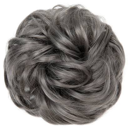 Effortless Synthetic Bun Hairpiece: Messy Donut Chignon Wig for Instant Volume