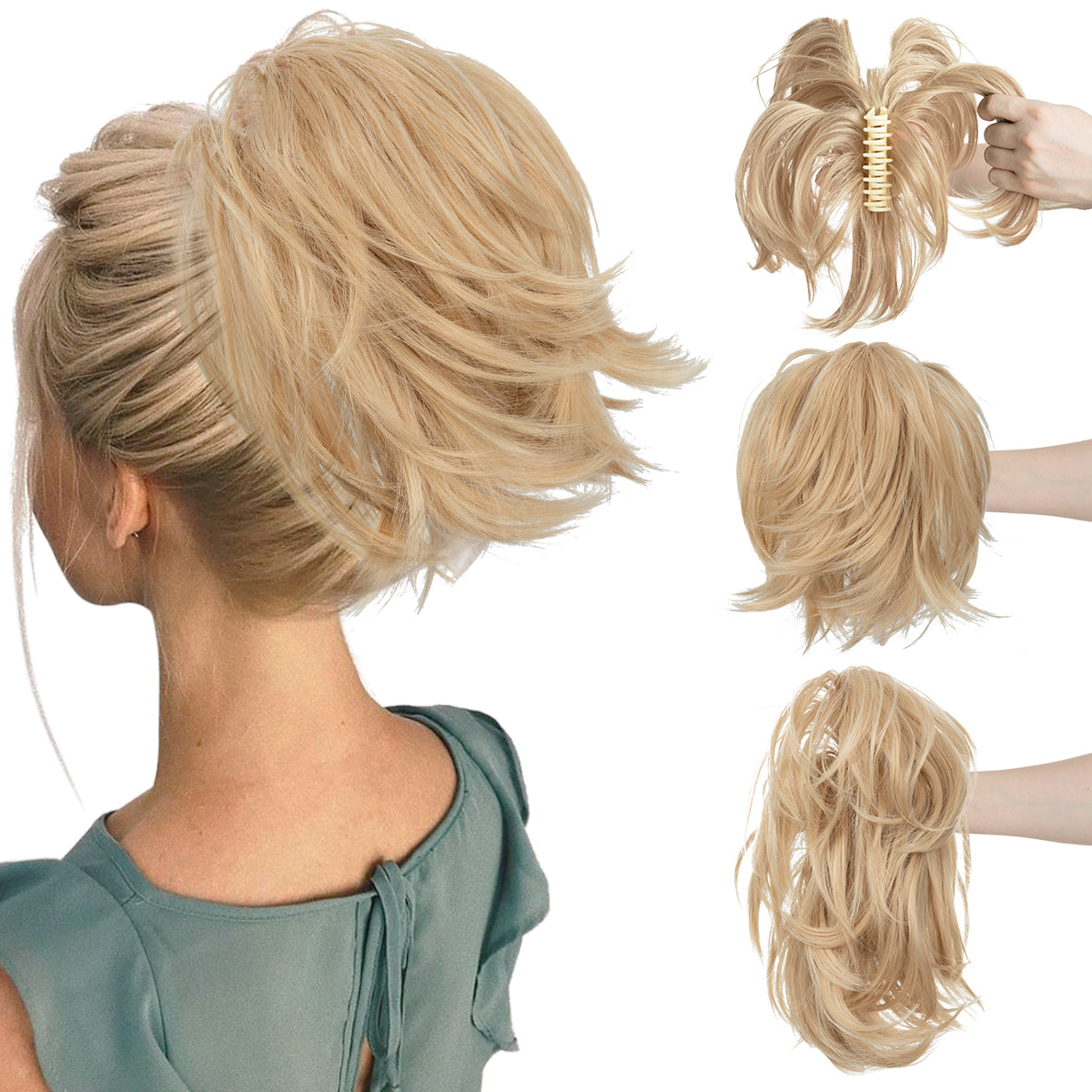 Effortless Synthetic Claw Clip Ponytail Hair Extension: Instant Volume & Style