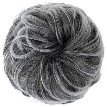 Effortless Synthetic Bun Hairpiece: Messy Donut Chignon Wig for Instant Volume