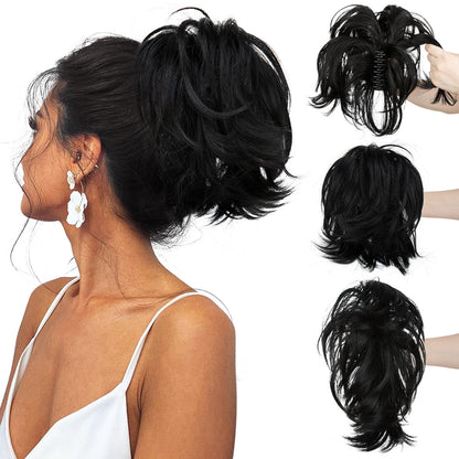Effortless Synthetic Claw Clip Ponytail Hair Extension: Instant Volume & Style
