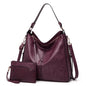 Luxury Leather Hobo Anti-Theft Handbag with FREE Pouch Wallet
