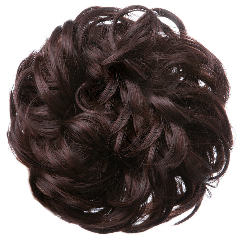 Effortless Synthetic Bun Hairpiece: Messy Donut Chignon Wig for Instant Volume