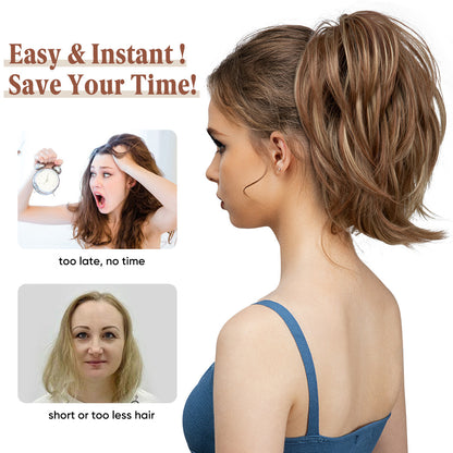 Effortless Synthetic Claw Clip Ponytail Hair Extension: Instant Volume & Style