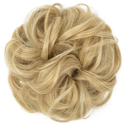 Effortless Synthetic Bun Hairpiece: Messy Donut Chignon Wig for Instant Volume