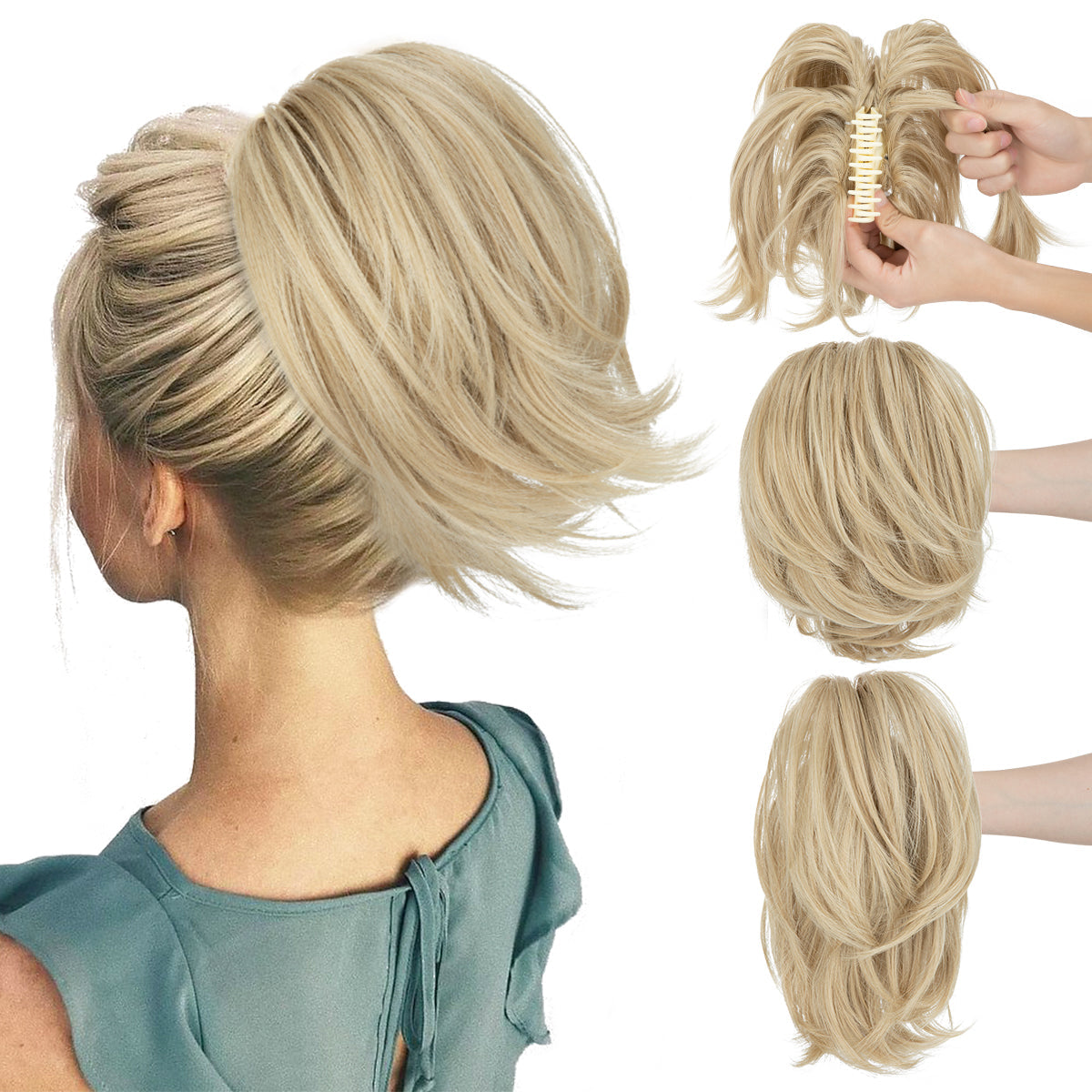 Effortless Synthetic Claw Clip Ponytail Hair Extension: Instant Volume & Style