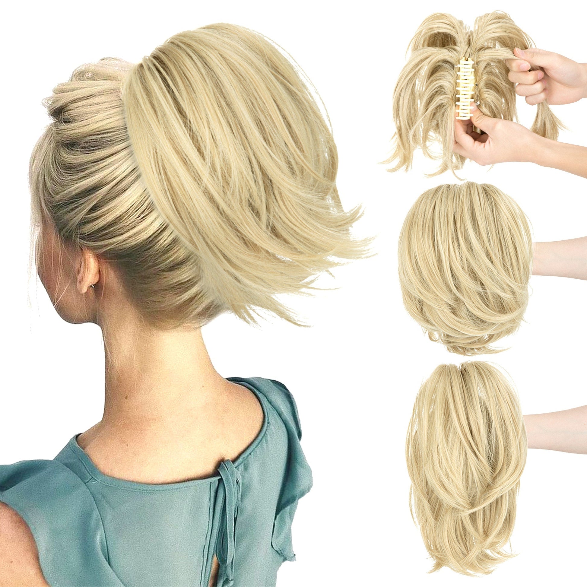 Effortless Synthetic Claw Clip Ponytail Hair Extension: Instant Volume & Style