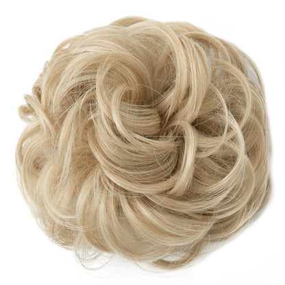 Effortless Synthetic Bun Hairpiece: Messy Donut Chignon Wig for Instant Volume