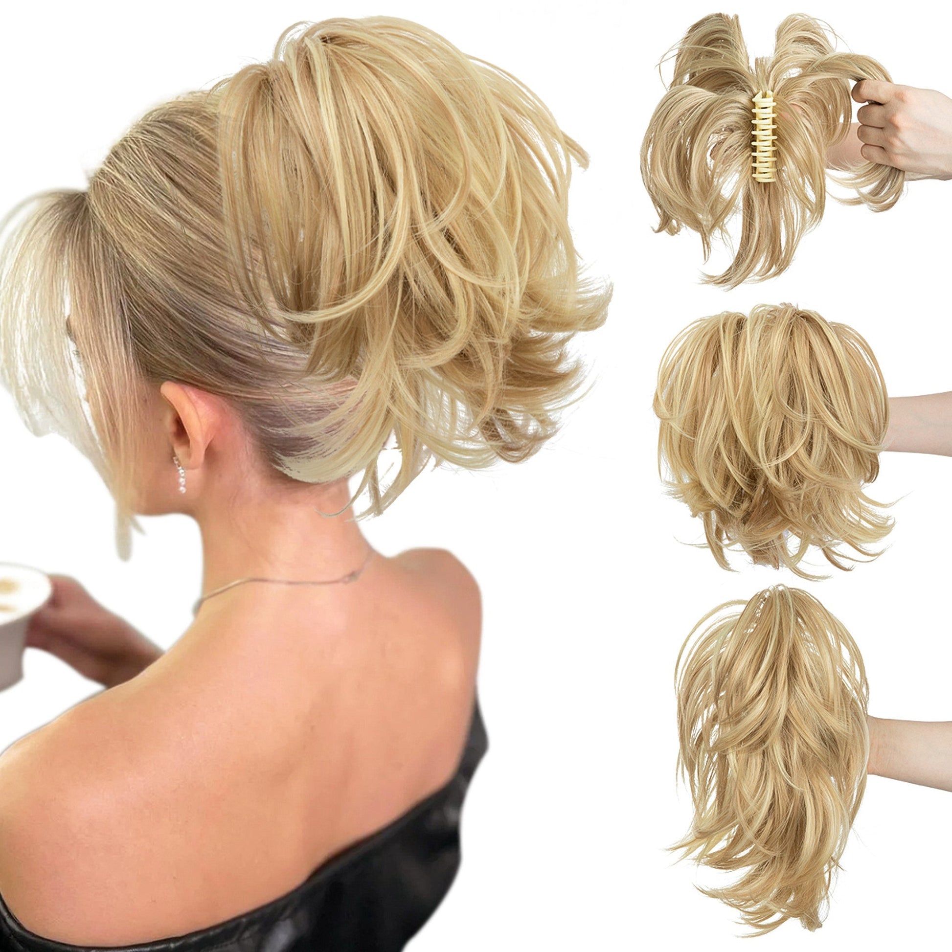 Effortless Synthetic Claw Clip Ponytail Hair Extension: Instant Volume & Style