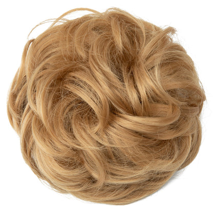 Effortless Synthetic Bun Hairpiece: Messy Donut Chignon Wig for Instant Volume