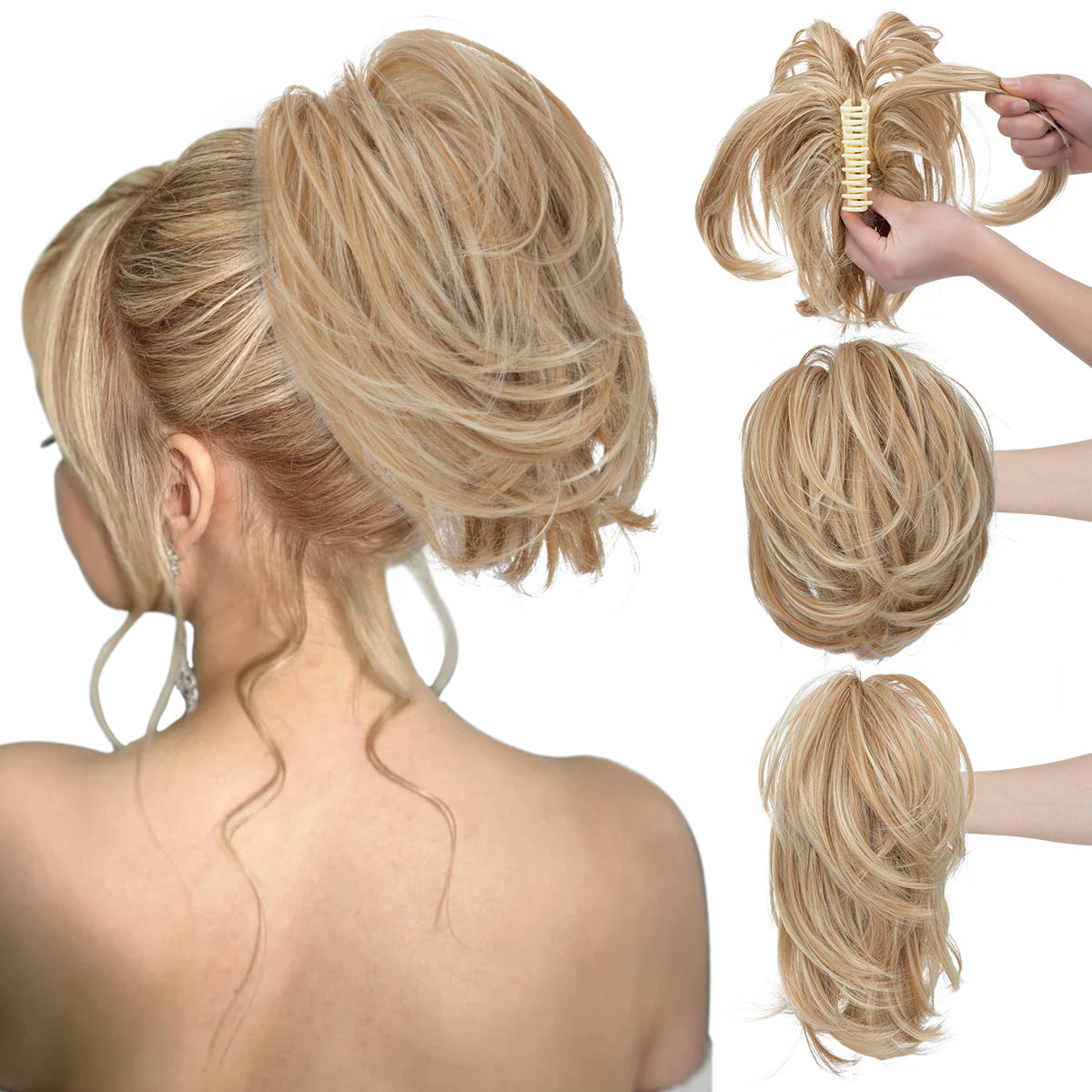 Effortless Synthetic Claw Clip Ponytail Hair Extension: Instant Volume & Style