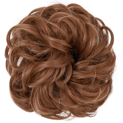 Effortless Synthetic Bun Hairpiece: Messy Donut Chignon Wig for Instant Volume