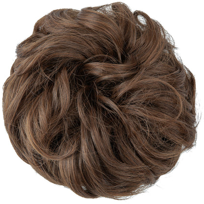 Effortless Synthetic Bun Hairpiece: Messy Donut Chignon Wig for Instant Volume