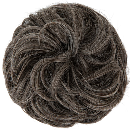 Effortless Synthetic Bun Hairpiece: Messy Donut Chignon Wig for Instant Volume