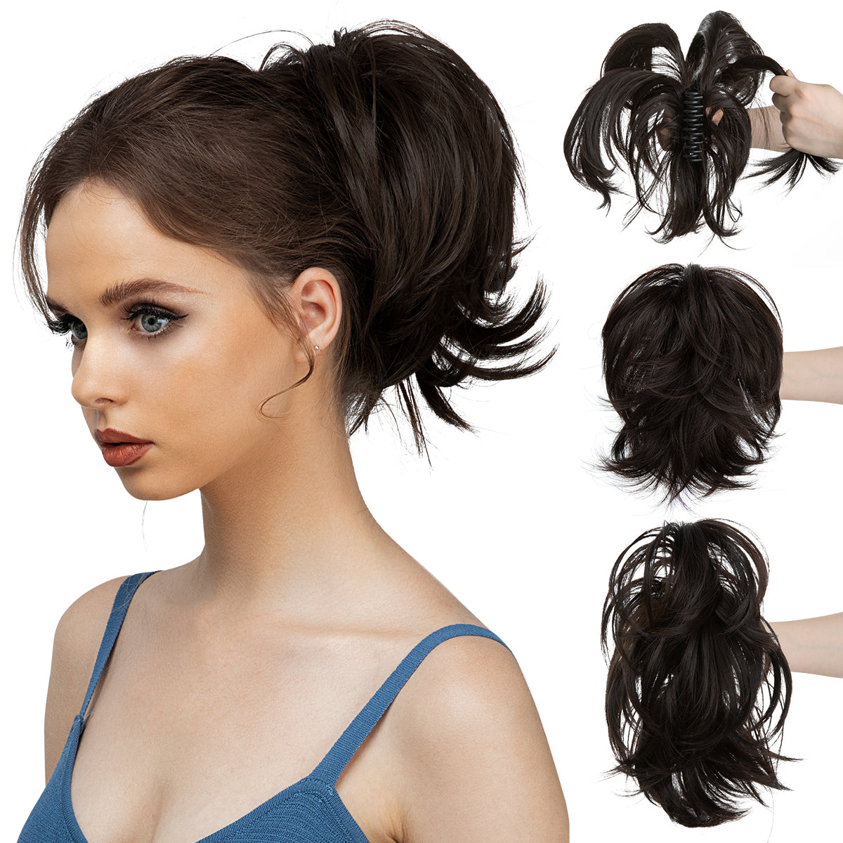 Effortless Synthetic Claw Clip Ponytail Hair Extension: Instant Volume & Style