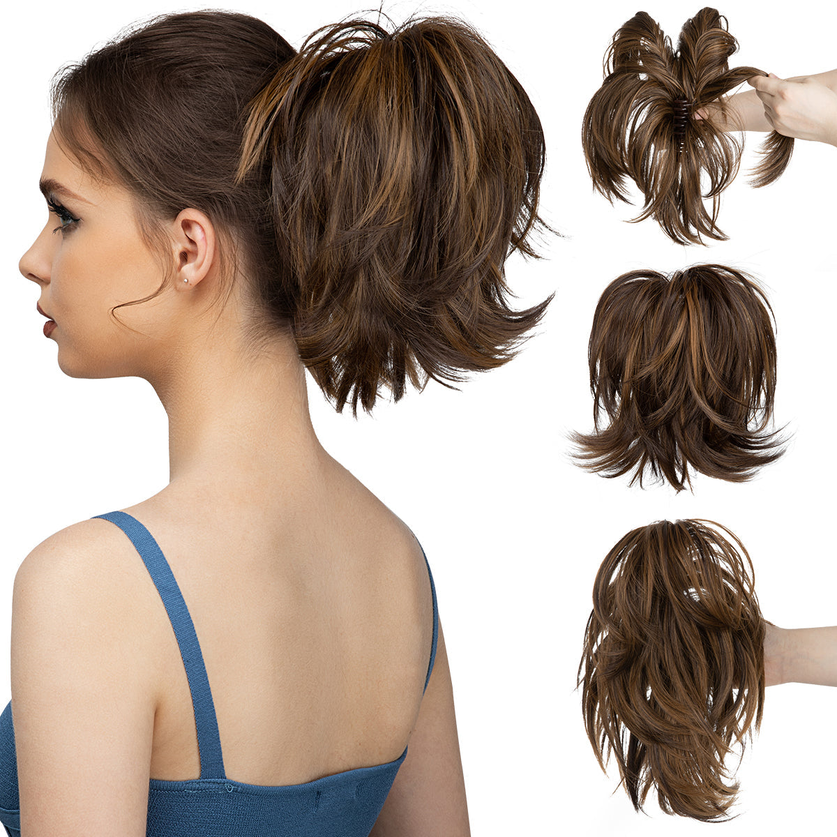 Effortless Synthetic Claw Clip Ponytail Hair Extension: Instant Volume & Style