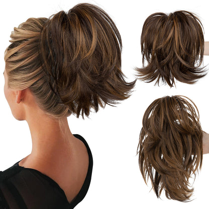 Effortless Synthetic Claw Clip Ponytail Hair Extension: Instant Volume & Style
