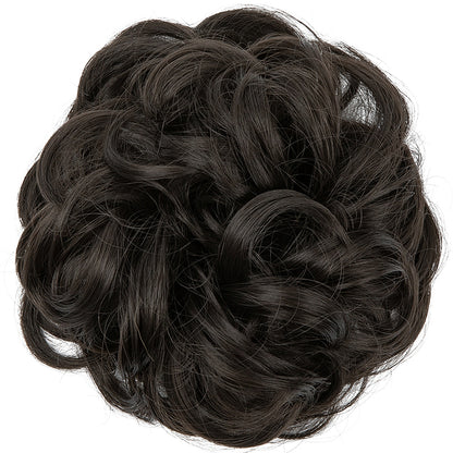 Effortless Synthetic Bun Hairpiece: Messy Donut Chignon Wig for Instant Volume