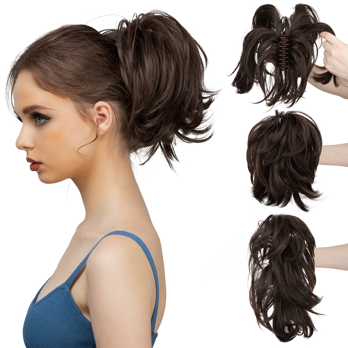 Effortless Synthetic Claw Clip Ponytail Hair Extension: Instant Volume & Style