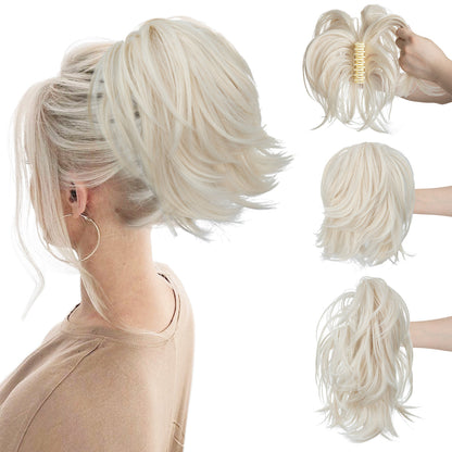 Effortless Synthetic Claw Clip Ponytail Hair Extension: Instant Volume & Style
