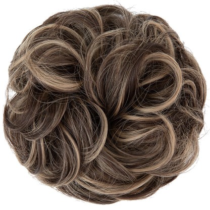 Effortless Synthetic Bun Hairpiece: Messy Donut Chignon Wig for Instant Volume