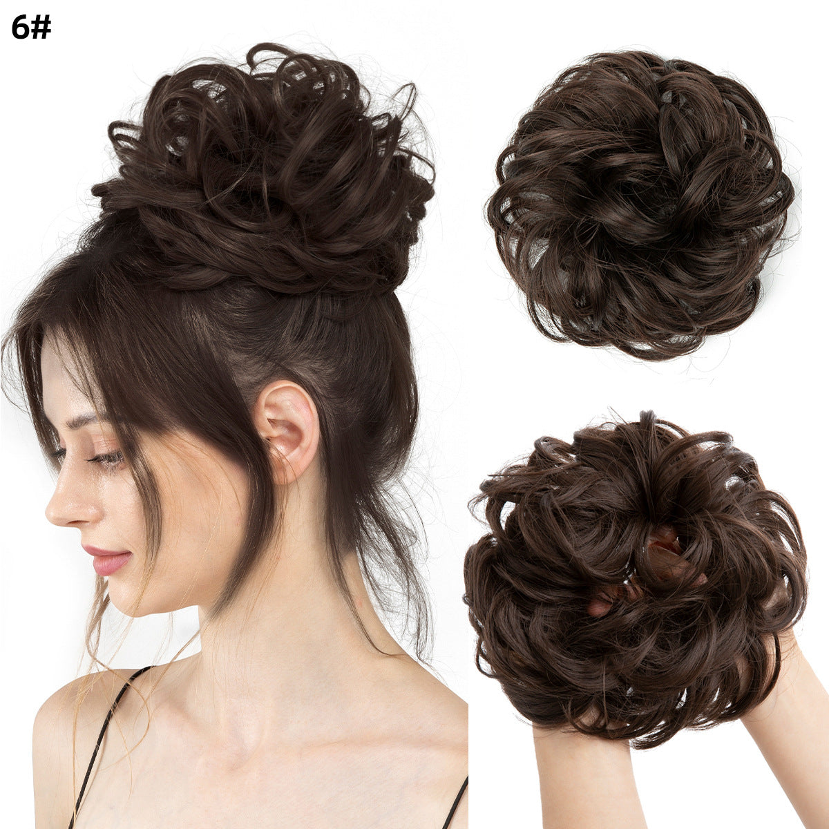 Effortless Synthetic Bun Hairpiece: Messy Donut Chignon Wig for Instant Volume