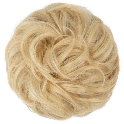 Effortless Synthetic Bun Hairpiece: Messy Donut Chignon Wig for Instant Volume