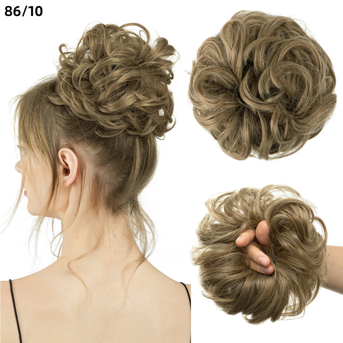 Effortless Synthetic Bun Hairpiece: Messy Donut Chignon Wig for Instant Volume