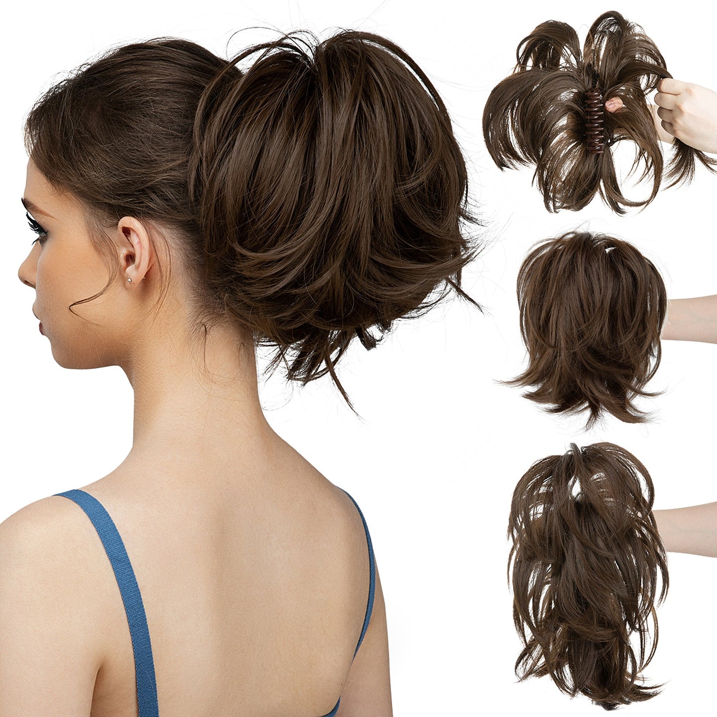Effortless Synthetic Claw Clip Ponytail Hair Extension: Instant Volume & Style