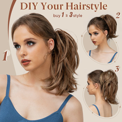 Effortless Synthetic Claw Clip Ponytail Hair Extension: Instant Volume & Style