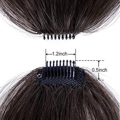 Luxurious 3D Clip-In Bangs Hair Extensions: Instant Fringe Transformation Wig