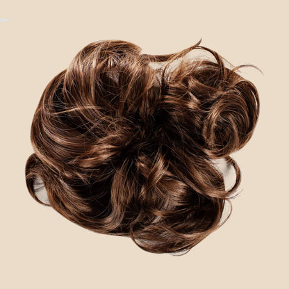 Effortless Synthetic Bun Hairpiece: Messy Donut Chignon Wig for Instant Volume