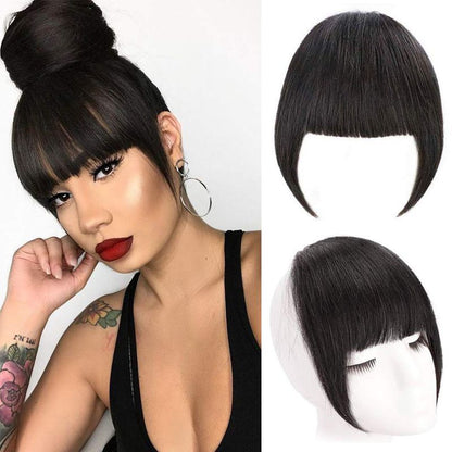 Luxurious 3D Clip-In Bangs Hair Extensions: Instant Fringe Transformation Wig