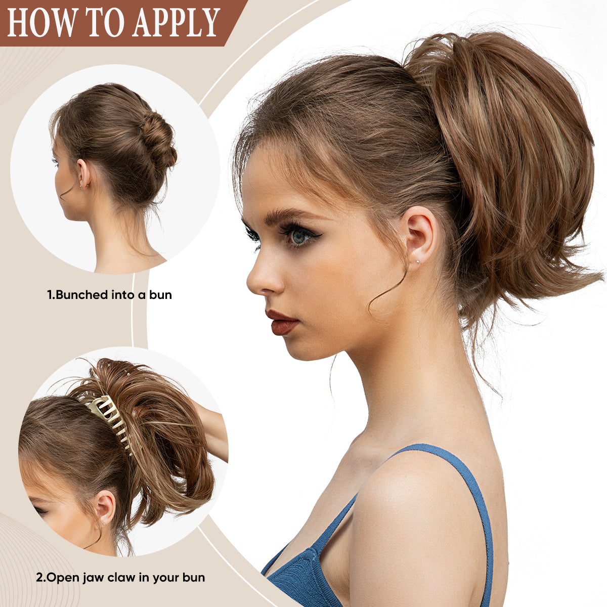 Effortless Synthetic Claw Clip Ponytail Hair Extension: Instant Volume & Style