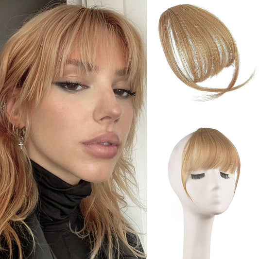 Luxurious 3D Clip-In Bangs Hair Extensions: Instant Fringe Transformation Wig