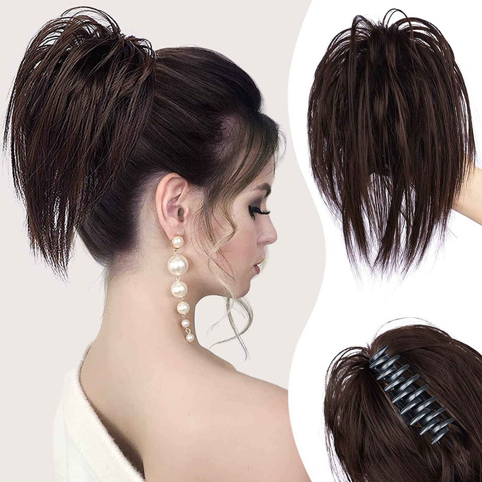 Effortless Synthetic Band Bun Hairpiece: Instant Elegant Updo for Women